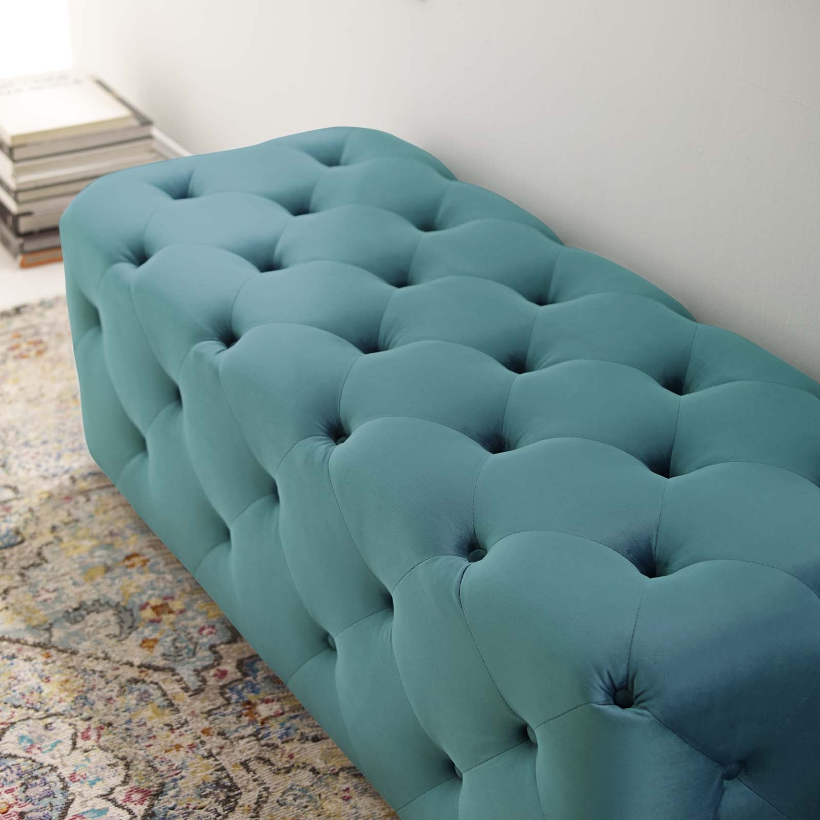 Amour 48" Tufted Button Entryway Performance Velvet Bench by Modway