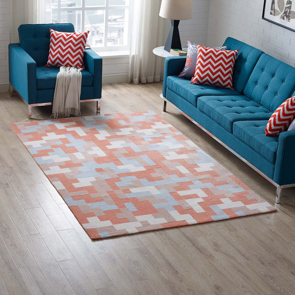 Andela Interlocking Block Mosaic 5x8 Area Rug by Modway