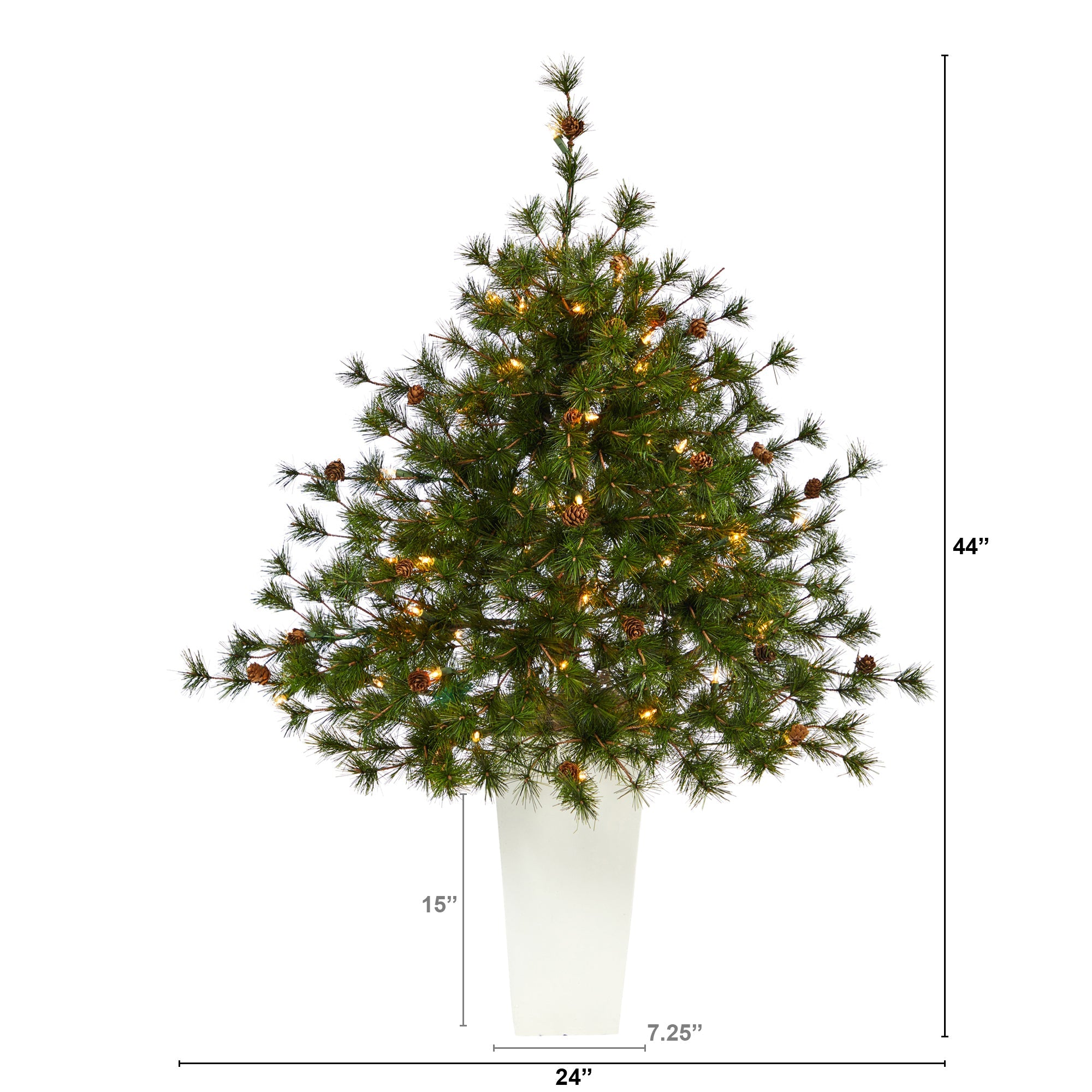 44' Colorado Mountain Pine Artificial Christmas Tree w/ 50 Clear Lights