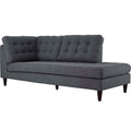 Empress Upholstered Fabric Right Facing Bumper by Modway