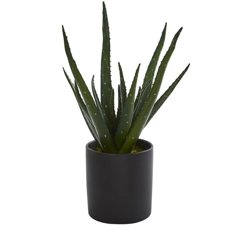 19"  Aloe Artificial Plant with Planter