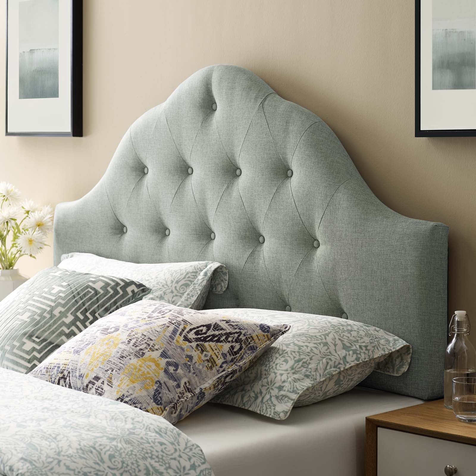 Sovereign Upholstered Fabric King Headboard by Modway
