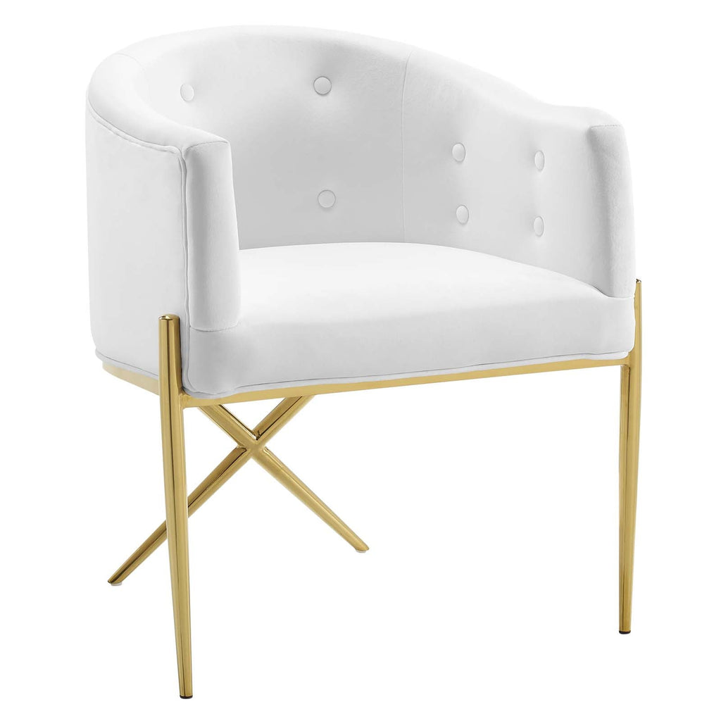 Savour Performance Velvet Accent Dining Armchair Set of 2 by Modway