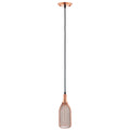 Glimmer Bottle-Shaped Rose Gold Pendant Light by Modway