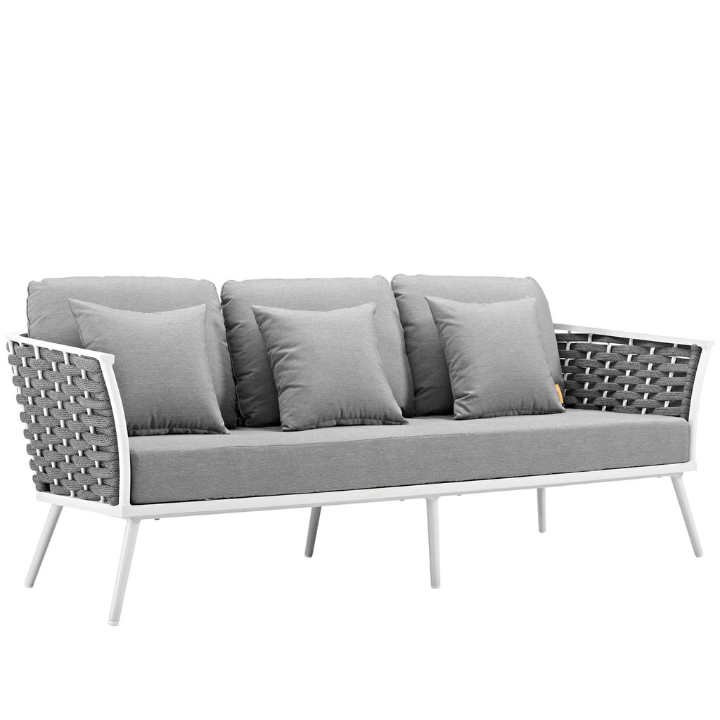 Stance 4 Piece Outdoor Patio Aluminum Sectional Sofa Set by Modway