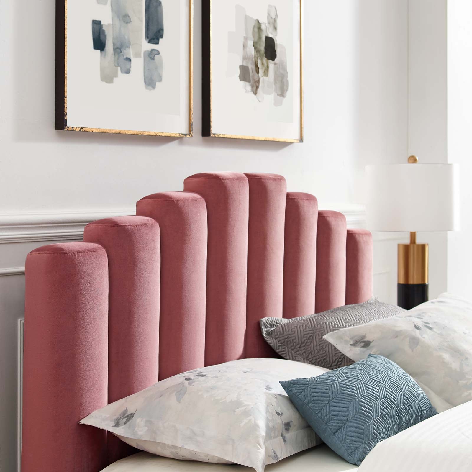 Olivia Performance Velvet Queen Platform Bed by Modway