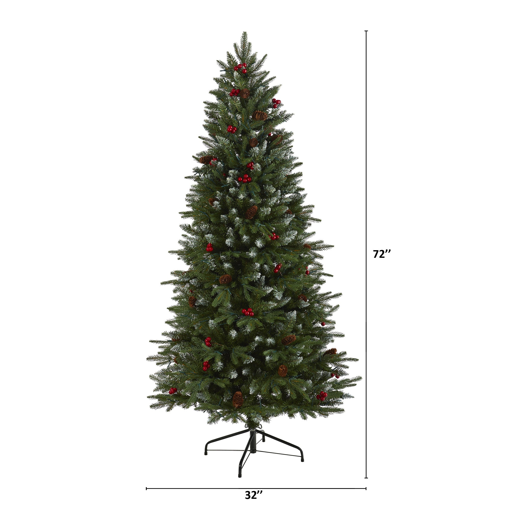 6' Snow Tipped Portland Spruce Artificial Christmas Tree