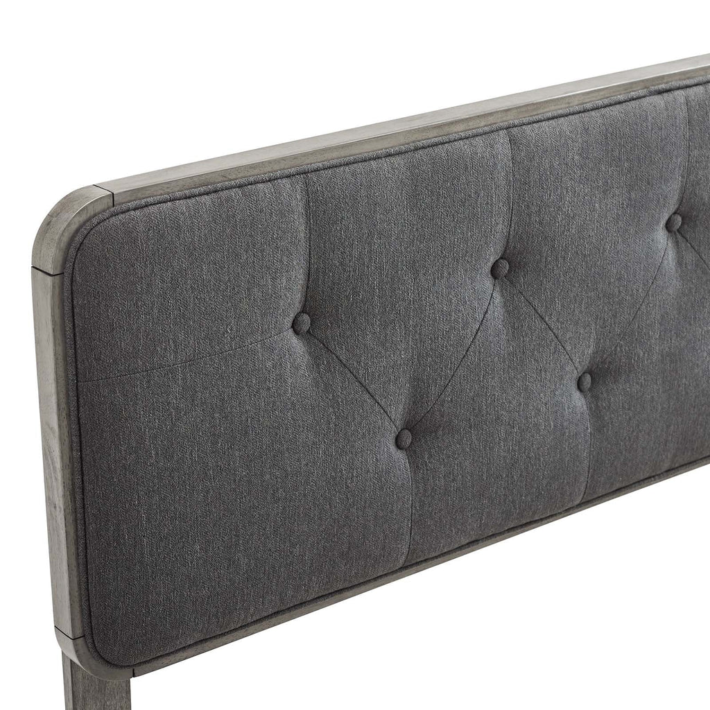 Collins Tufted Fabric and Wood King Headboard by Modway