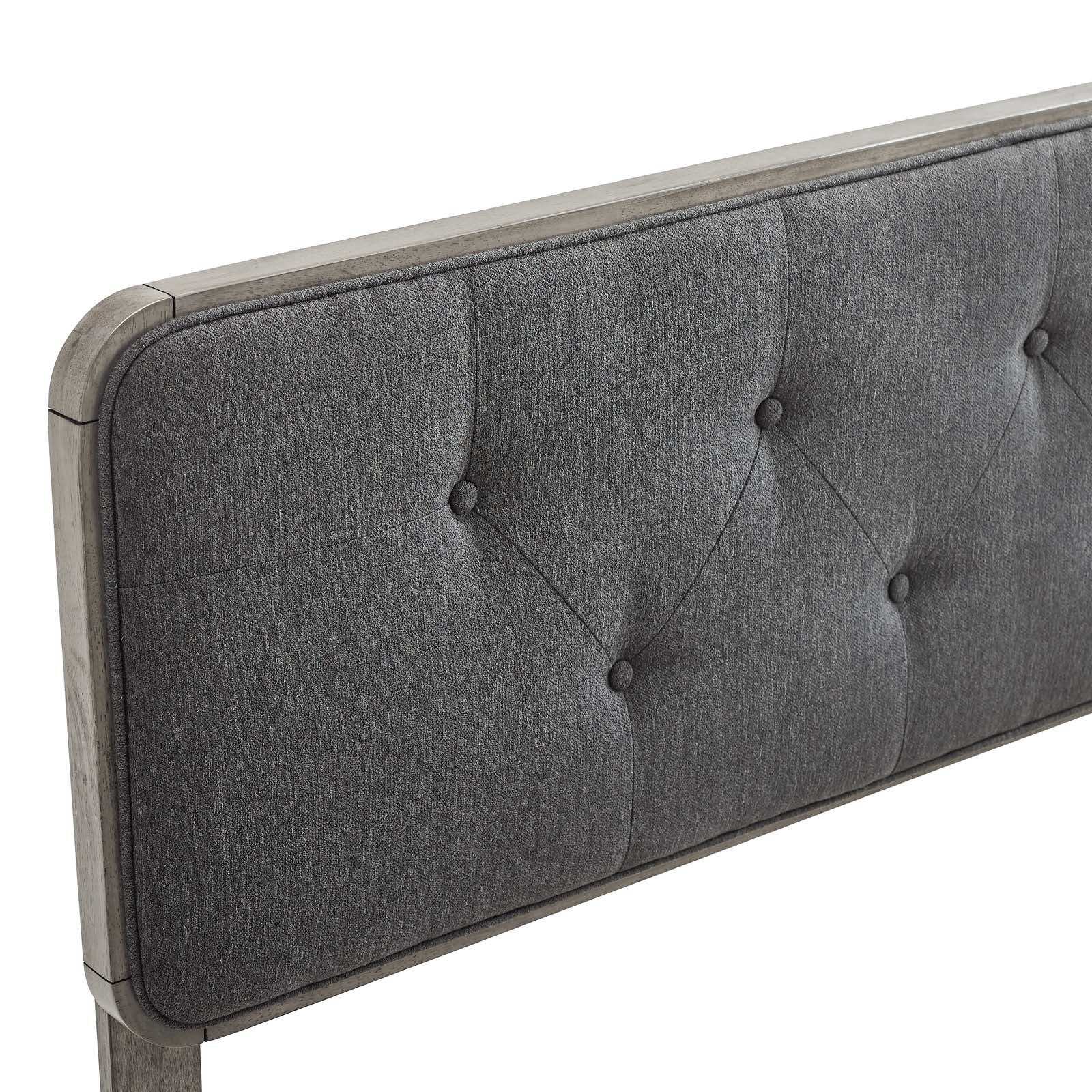 Collins Tufted Fabric and Wood King Headboard by Modway
