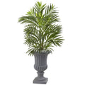 Areca Palm Tree with Gray Urn UV Resistant (Indoor/Outdoor)
