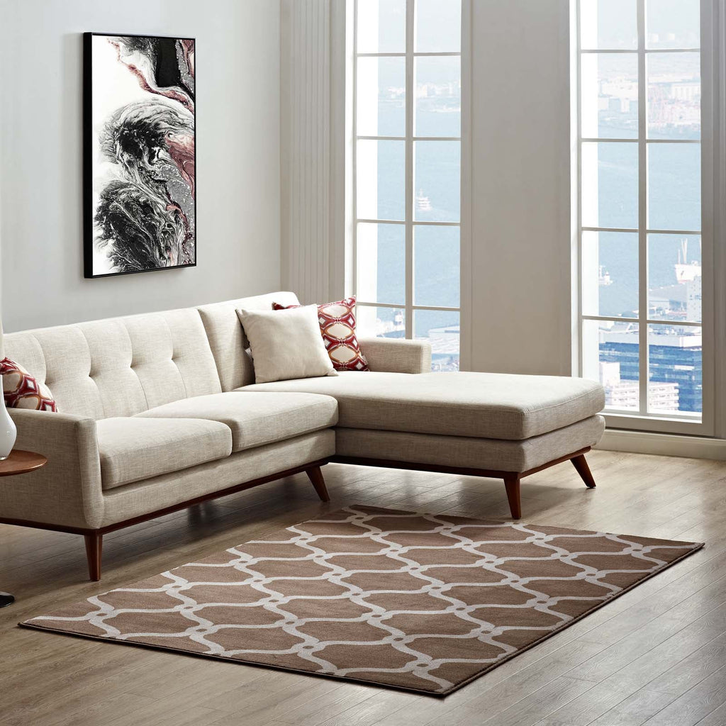 Beltara Chain Link Transitional Trellis 8x10 Area Rug by Modway