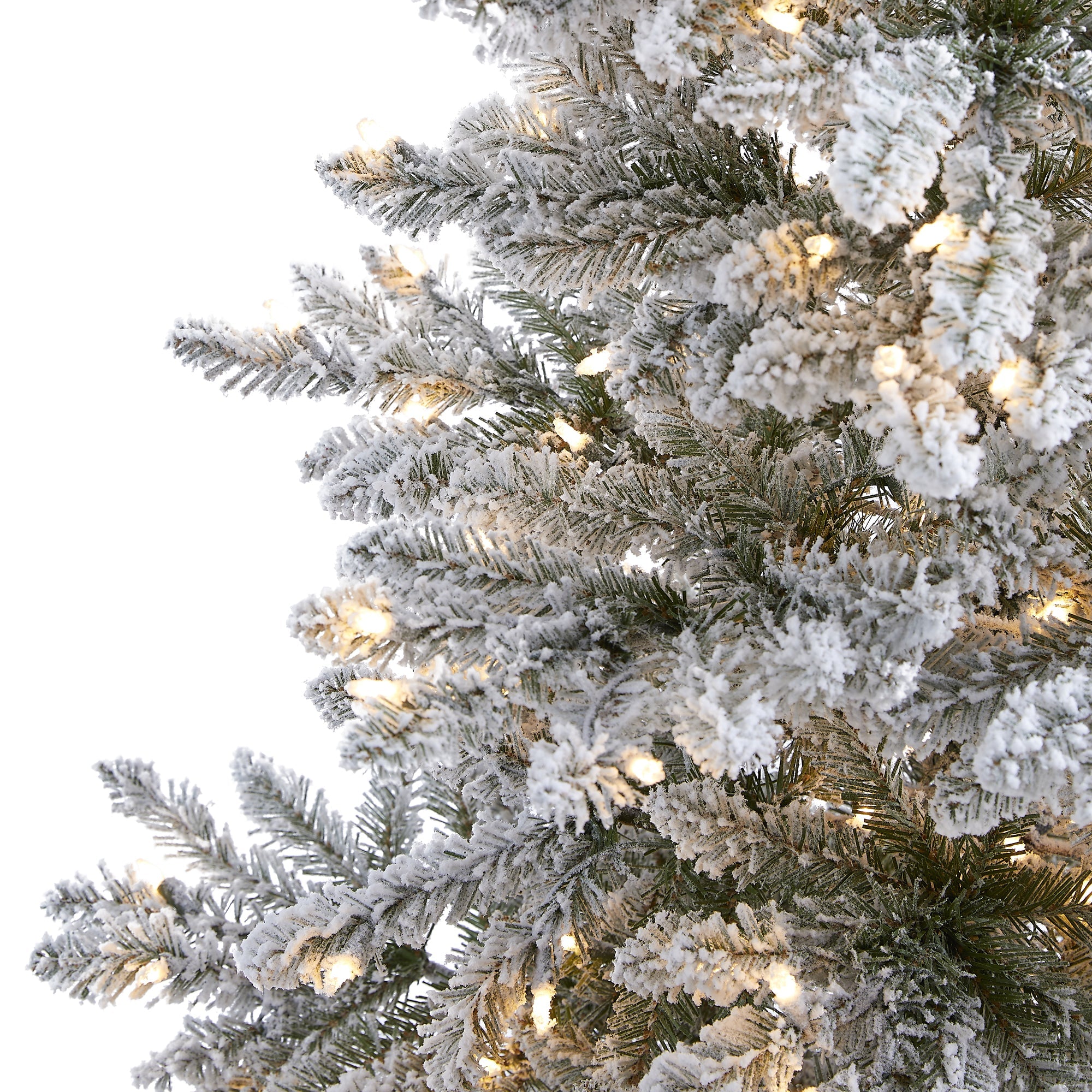 7' Flocked West Virginia Spruce Artificial Christmas Tree with 400 Clear Lights
