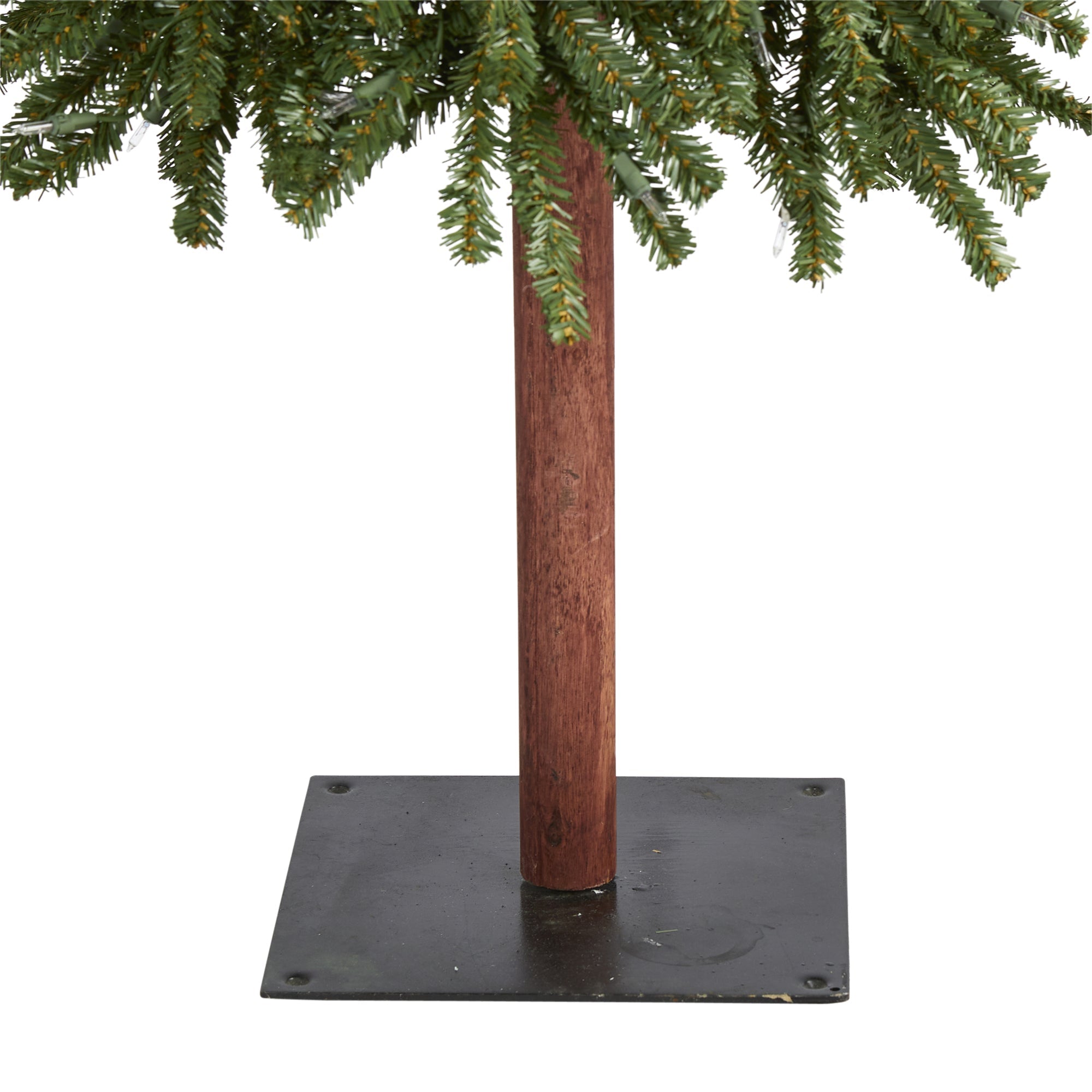 7' Grand Alpine Artificial Christmas Tree with 400 Clear Lights w/Natural Trunk