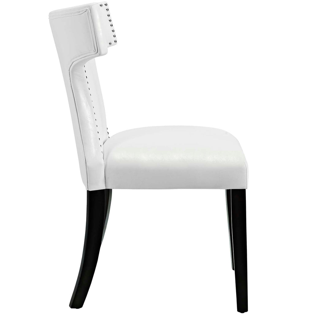 Curve Vinyl Dining Chair Set of 2 by Modway