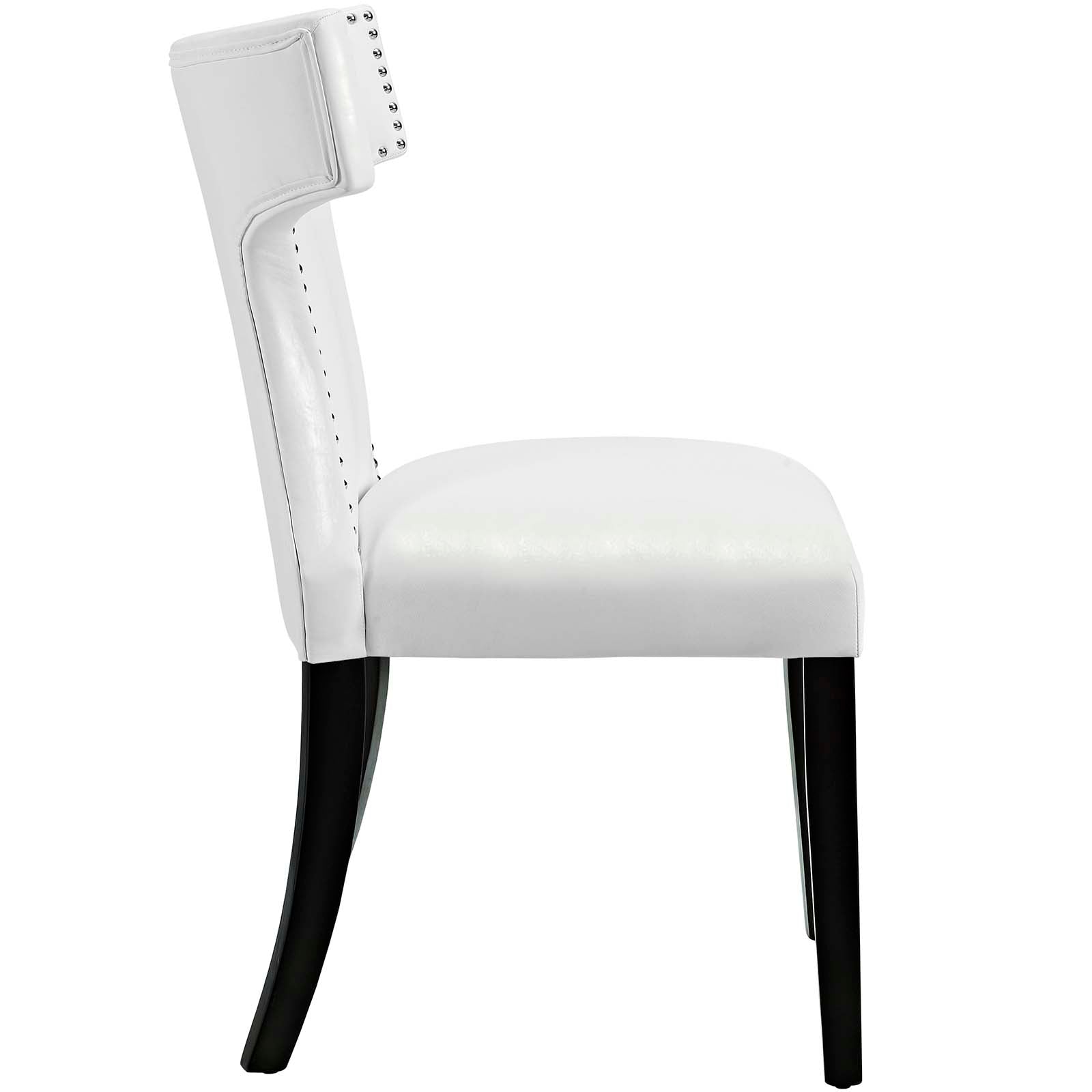 Curve Vinyl Dining Chair Set of 2 by Modway