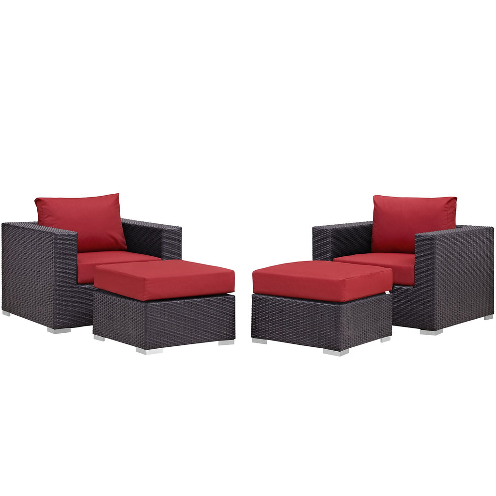 Convene 4 Piece Outdoor Patio Sectional Set by Modway