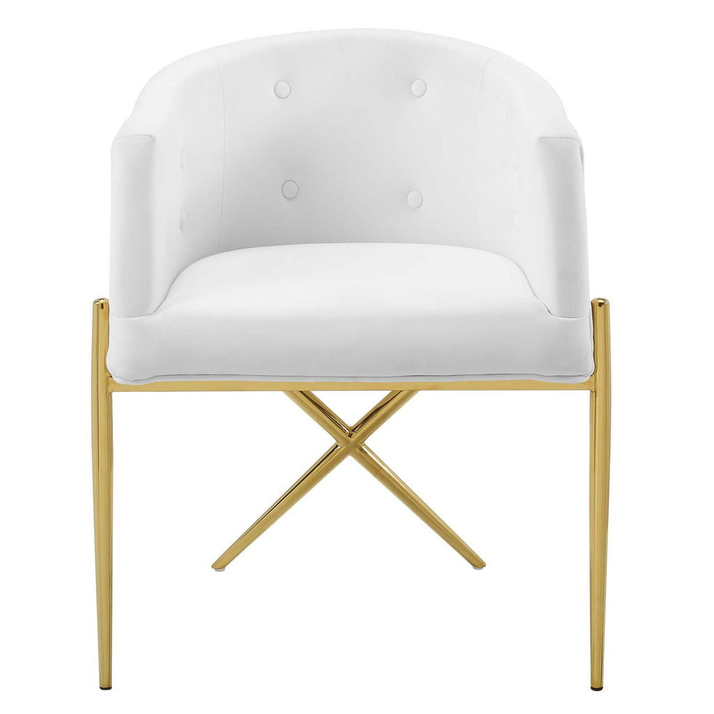 Savour Performance Velvet Accent Dining Armchair Set of 2 by Modway