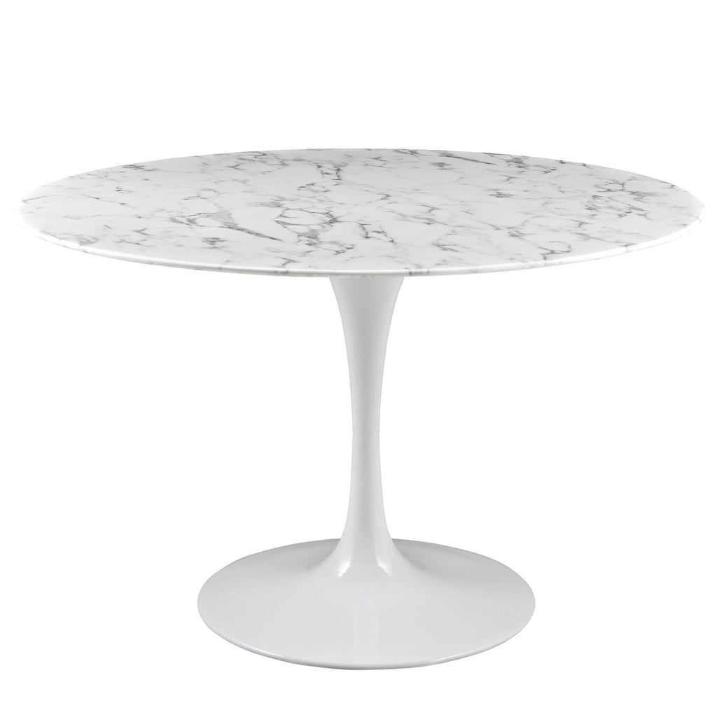 Lippa 48" Round Faux Marble Dining Table by Modway