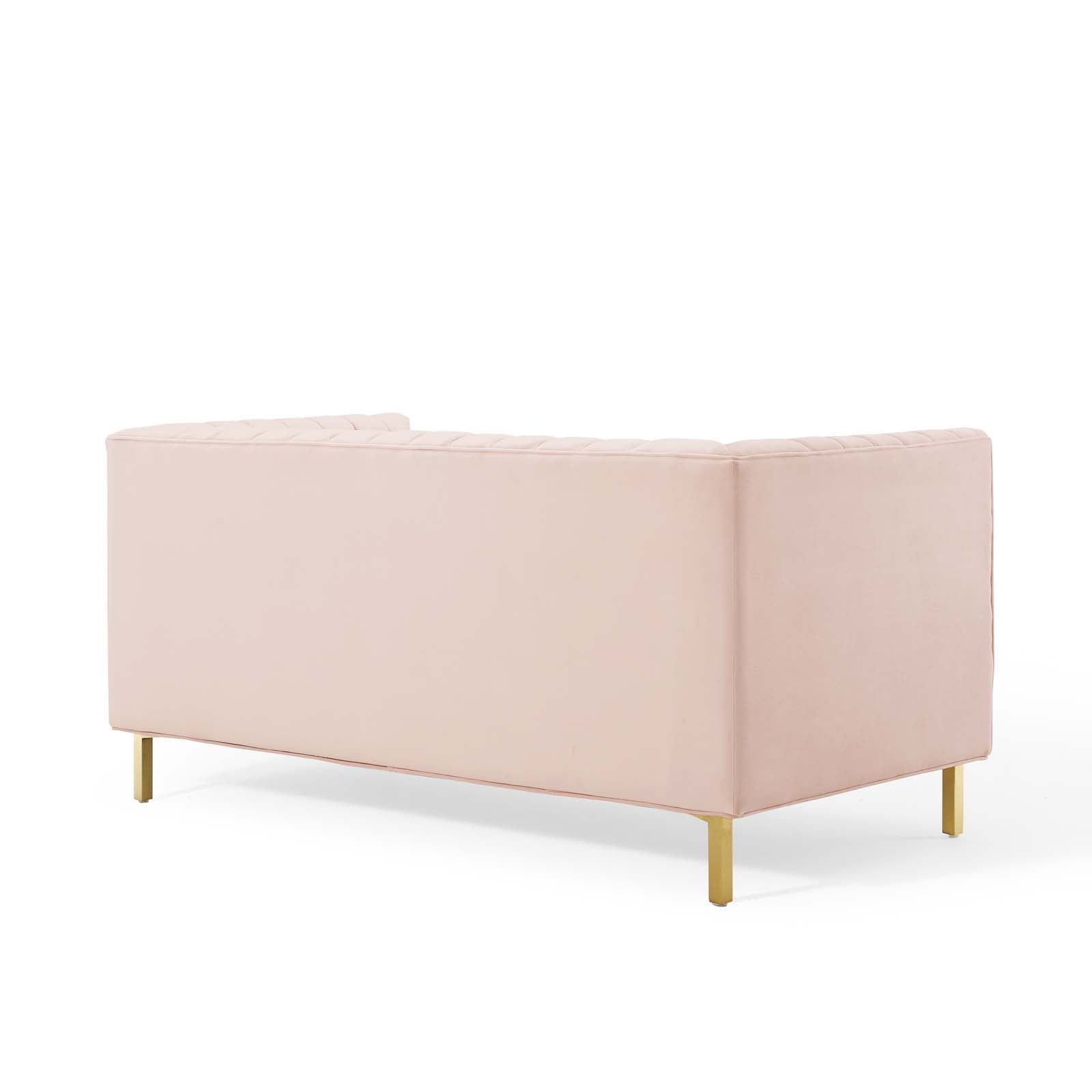 Shift Channel Tufted Performance Velvet Loveseat by Modway