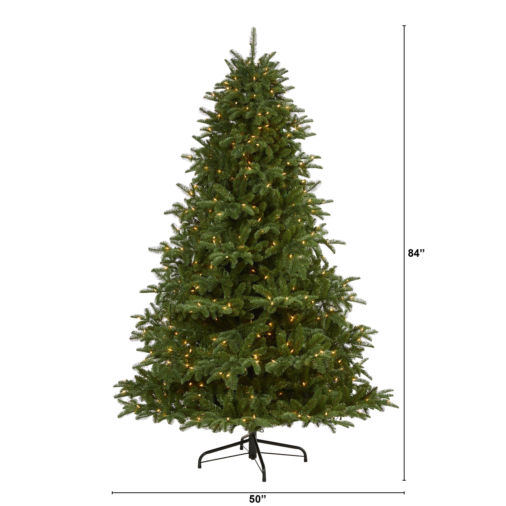 7' South Carolina Spruce Artificial Christmas Tree with 500 White Warm Lights
