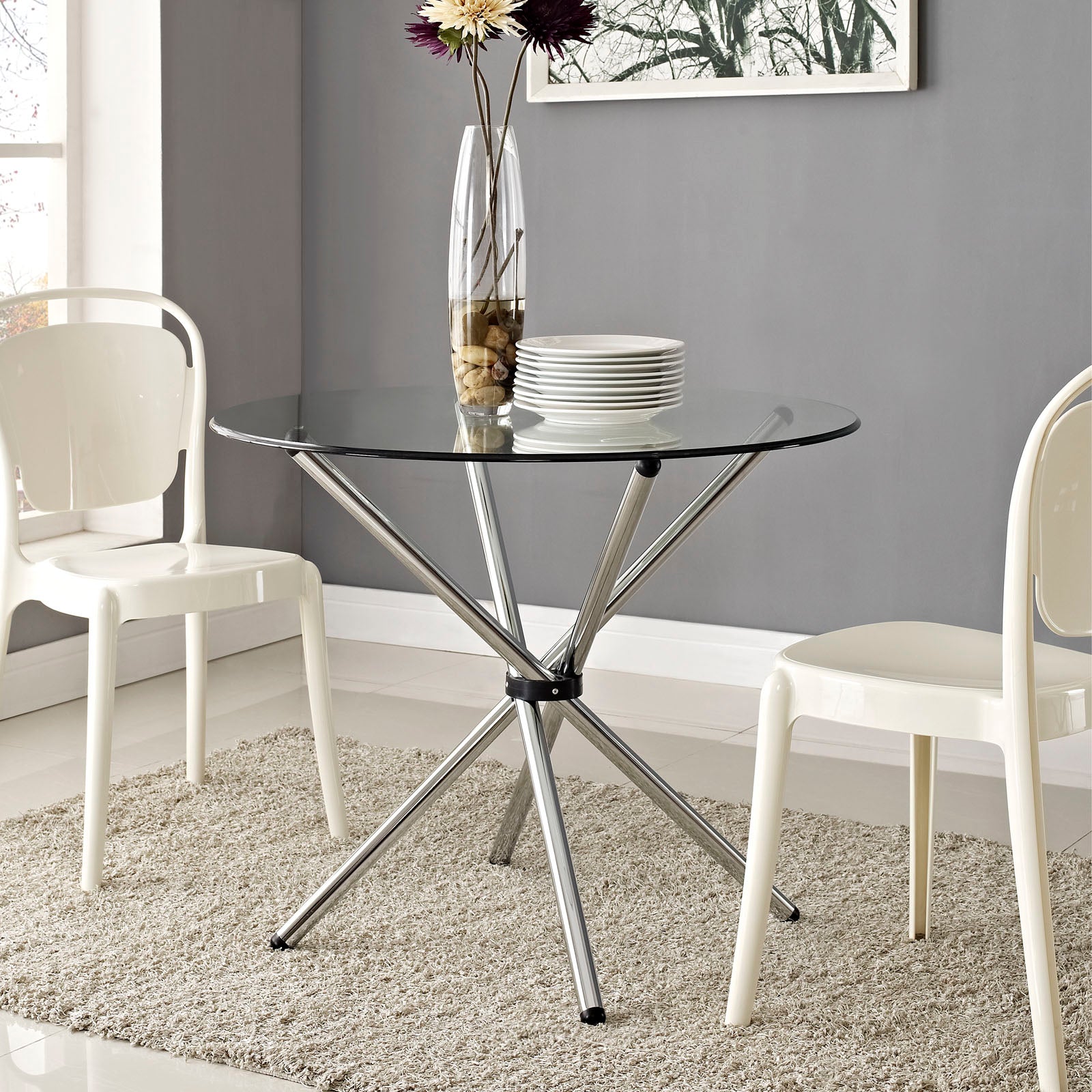Baton Round Dining Table by Modway