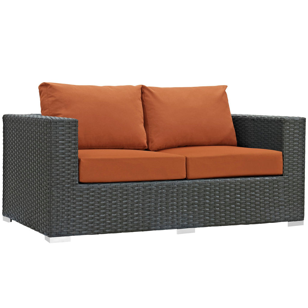Sojourn 5 Piece Outdoor Patio Sunbrella¨ Sectional Set by Modway