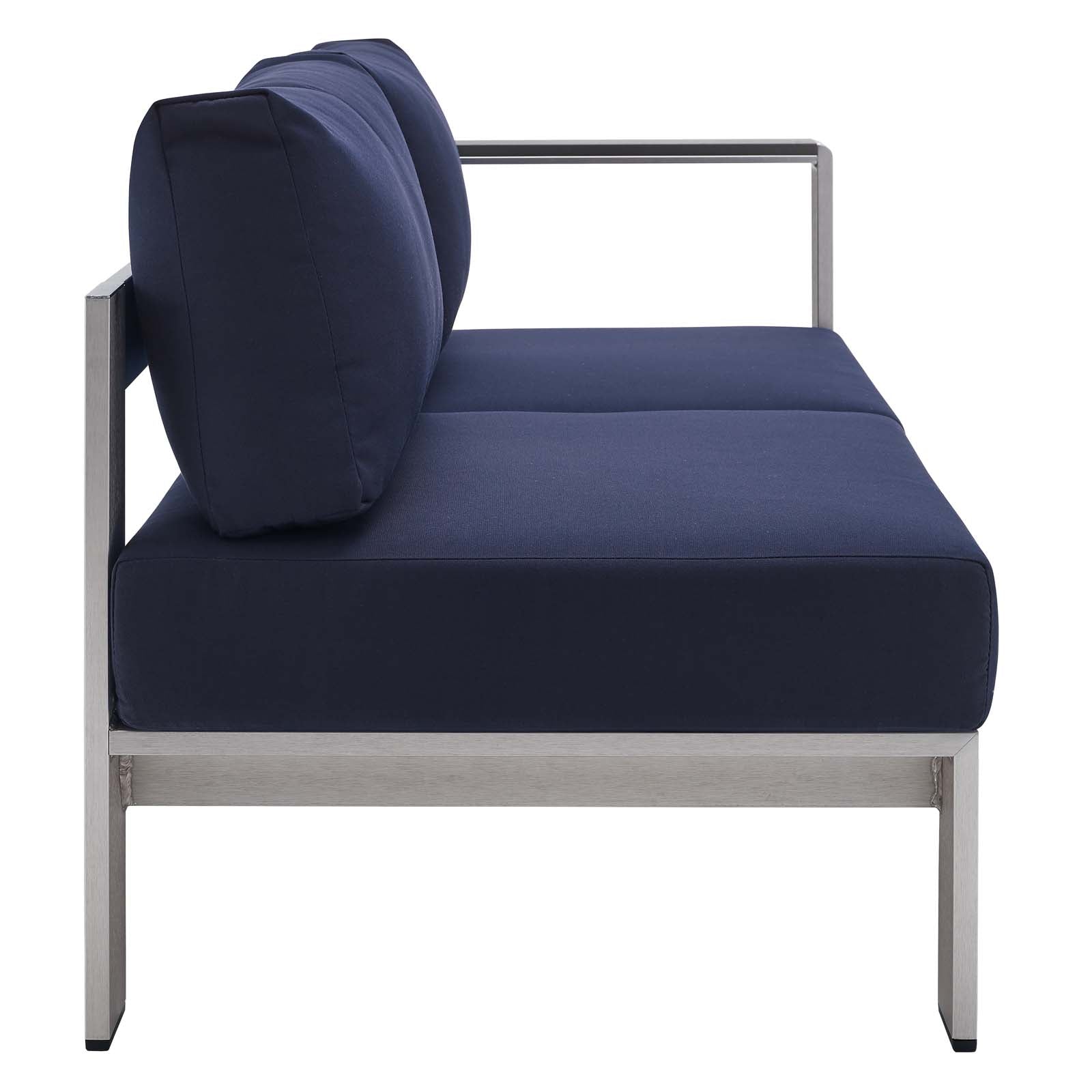Shore Sunbrella¨ Fabric Aluminum Outdoor Patio Right-Arm Loveseat by Modway