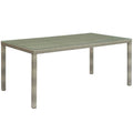 Conduit 70" Outdoor Patio Wicker Rattan Dining Table by Modway