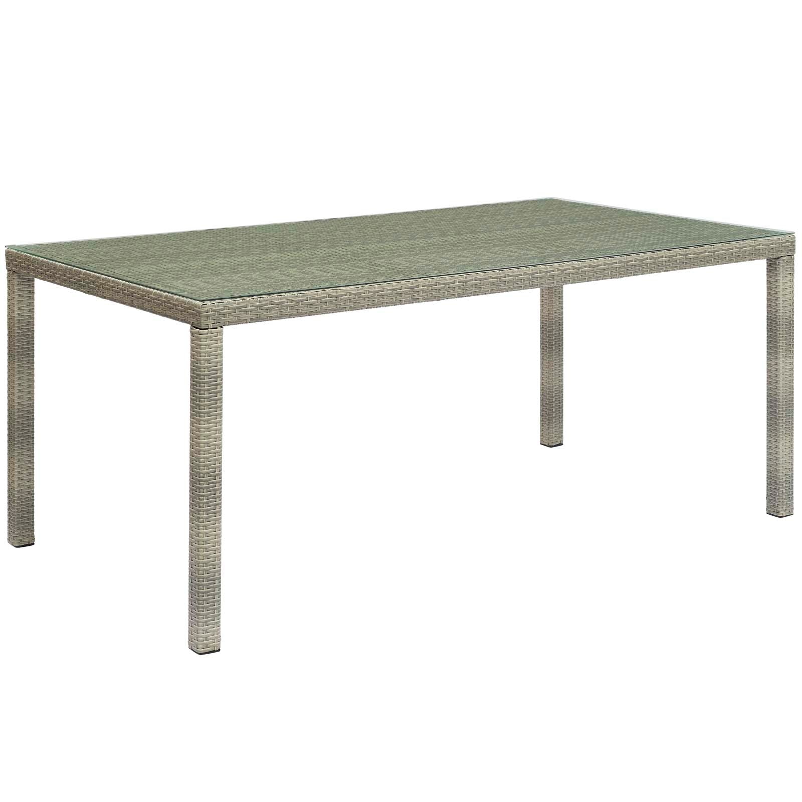 Conduit 70" Outdoor Patio Wicker Rattan Dining Table by Modway
