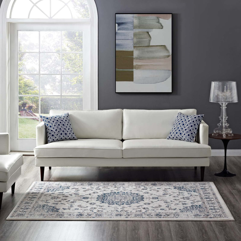 Lilja Distressed Vintage Medallion 5x8 Area Rug by Modway
