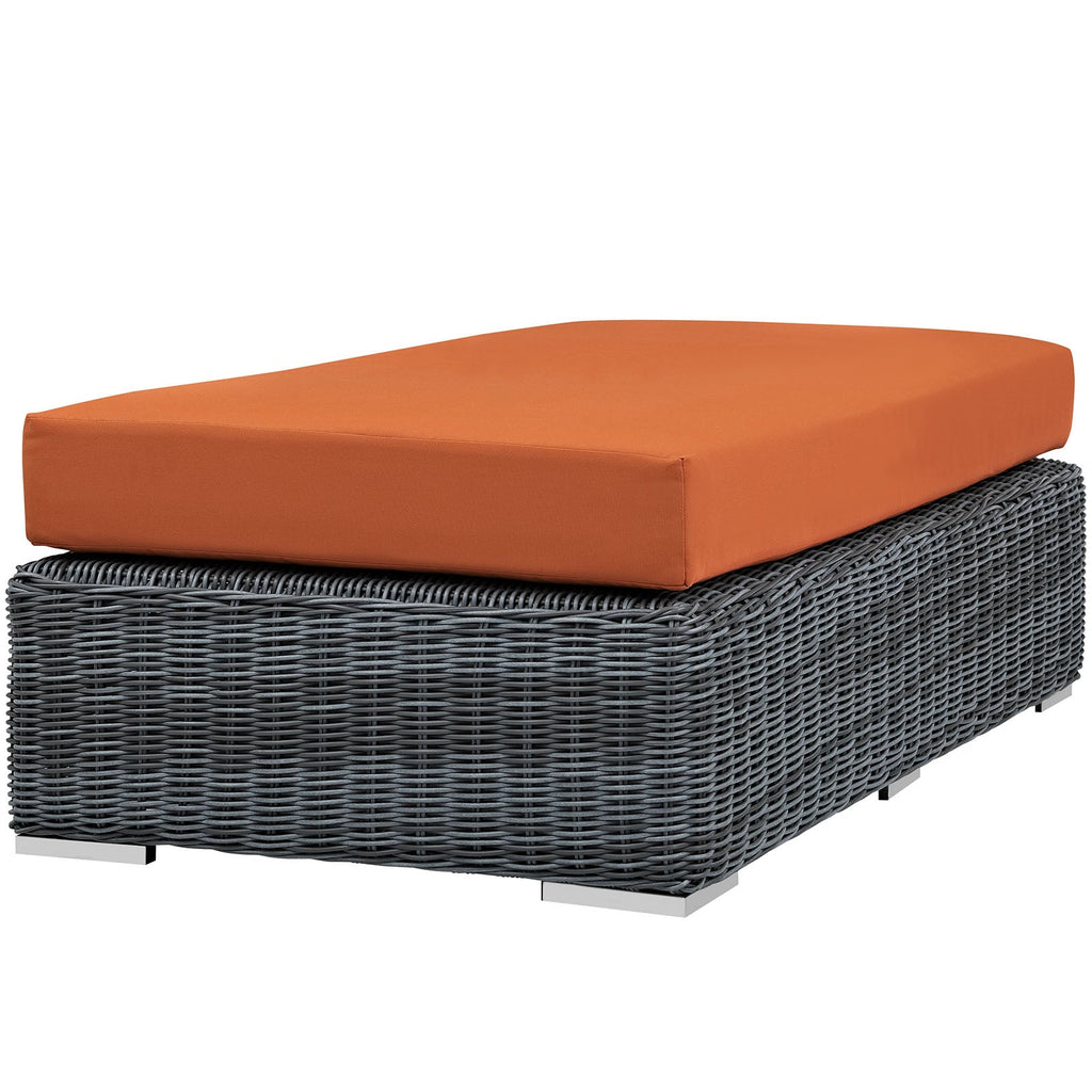 Summon Outdoor Patio Sunbrella¨ Rectangle Ottoman by Modway