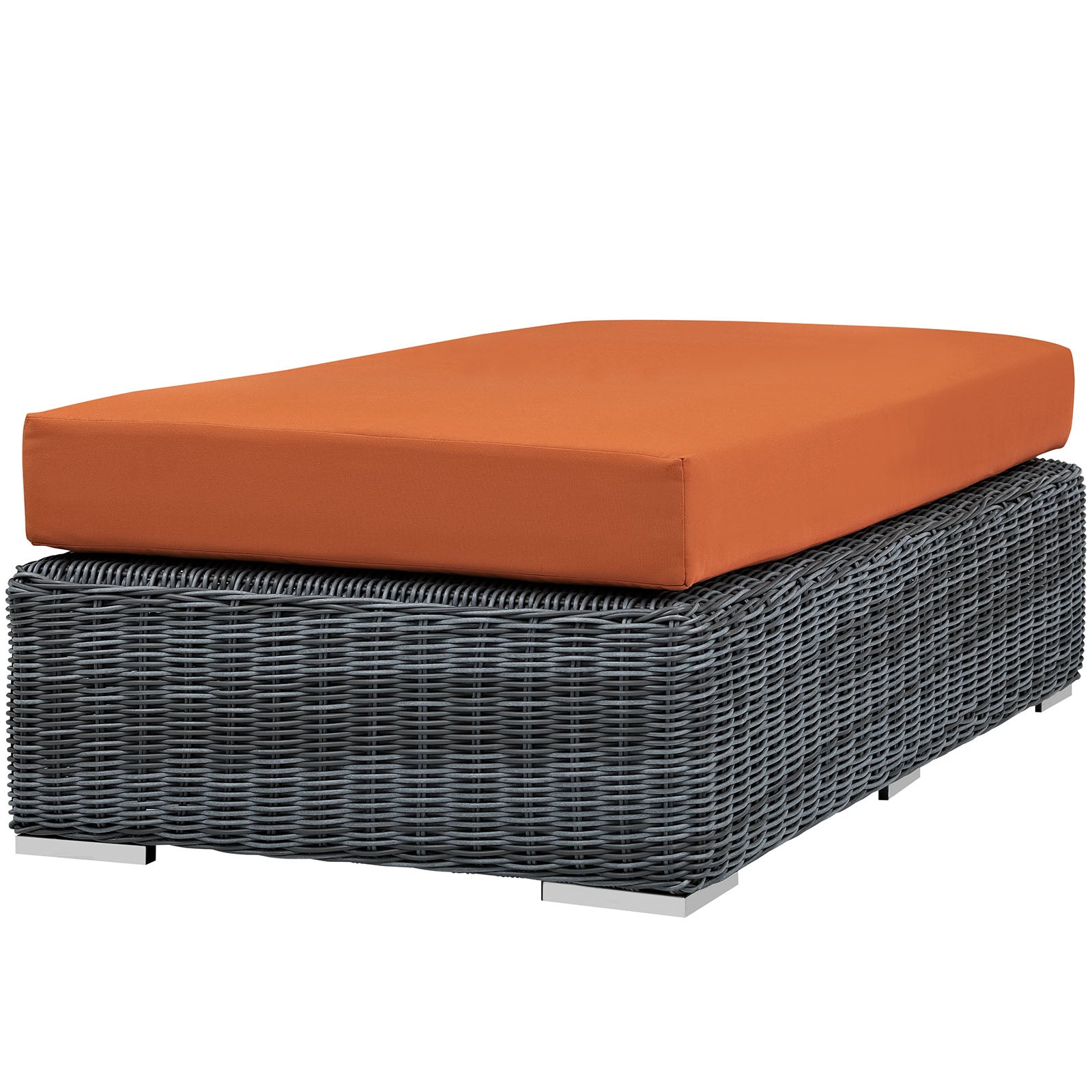Summon Outdoor Patio Sunbrella¨ Rectangle Ottoman by Modway