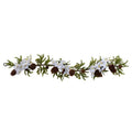 60"  Phalaenopsis Orchid & Pine Garland