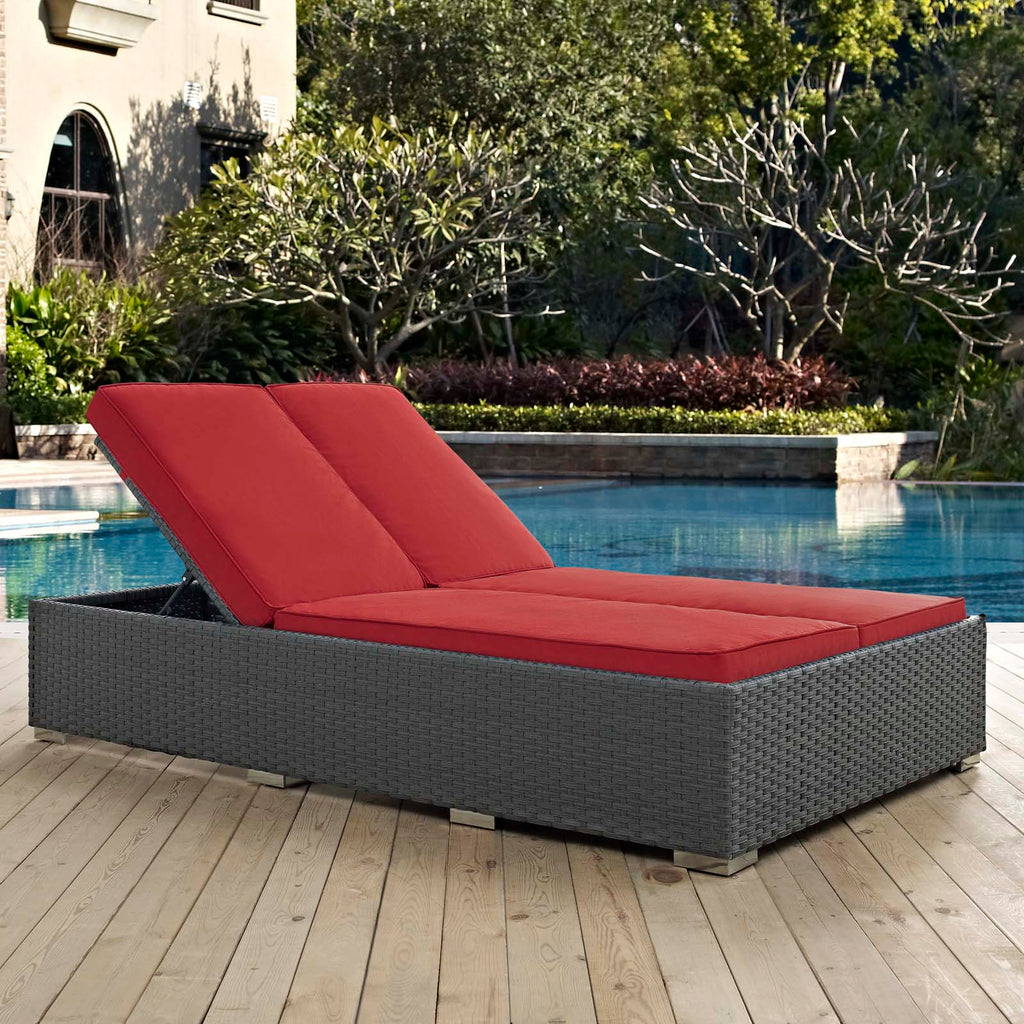 Sojourn Outdoor Patio Sunbrella¨ Double Chaise by Modway