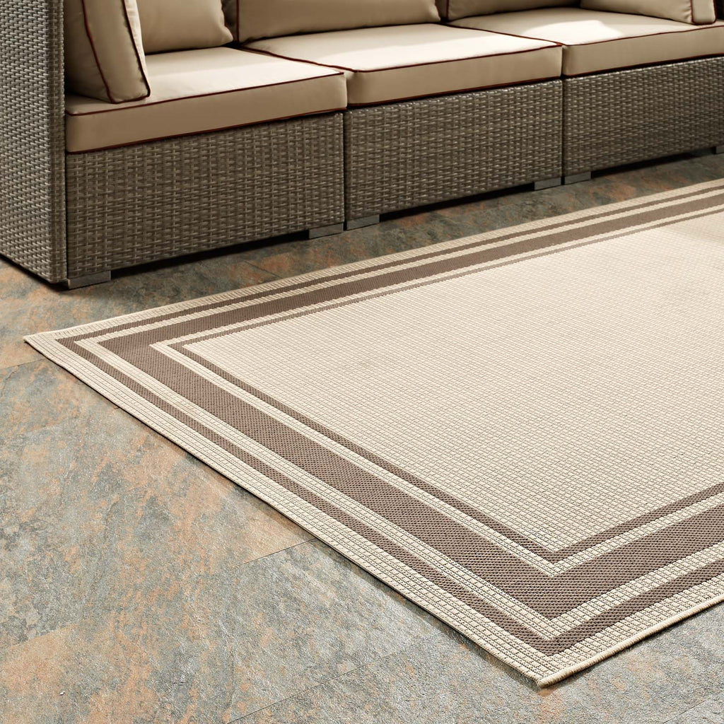 Rim Solid Border Indoor and Outdoor 8x10 Area Rug by Modway