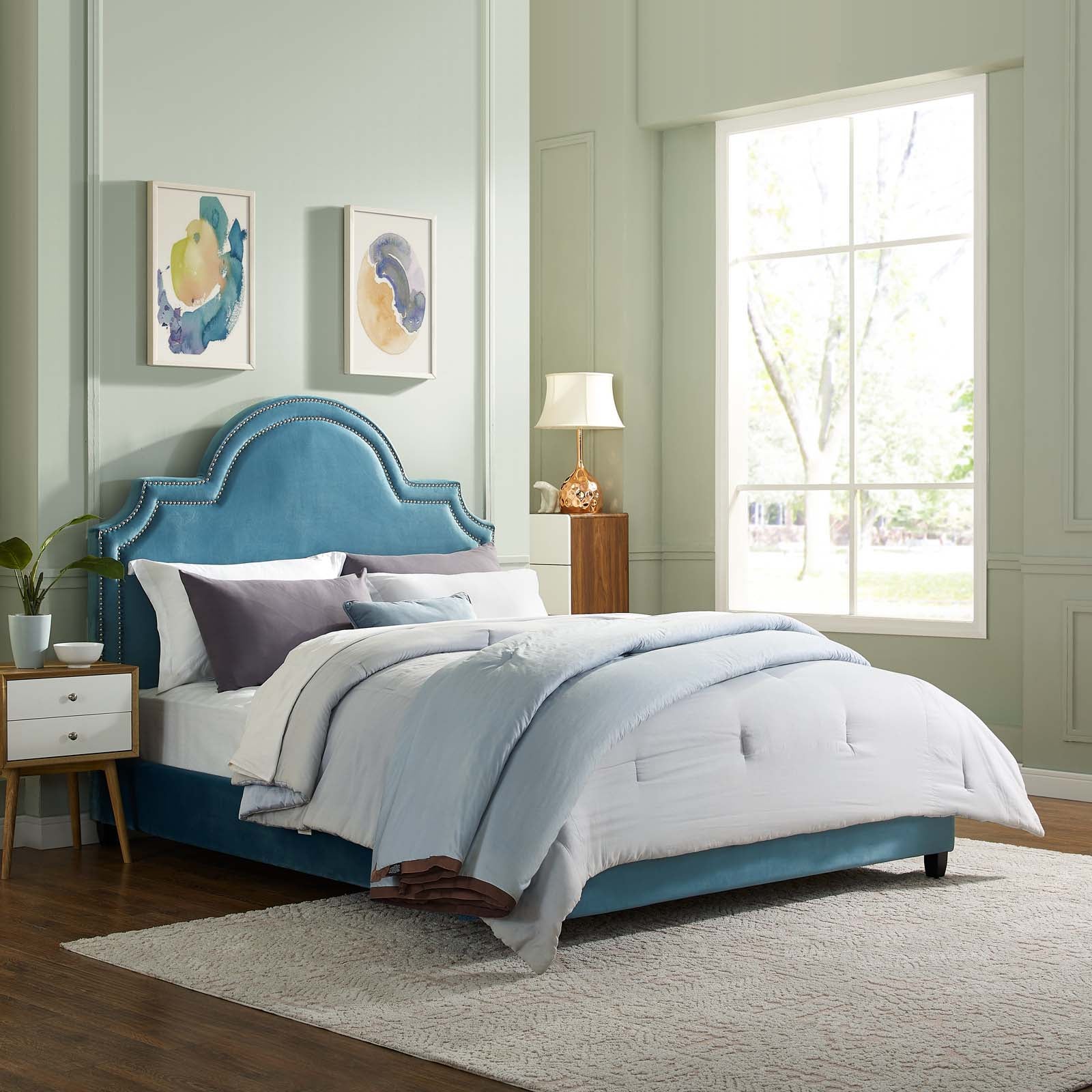 Primrose Performance Velvet Queen Platform Bed by Modway