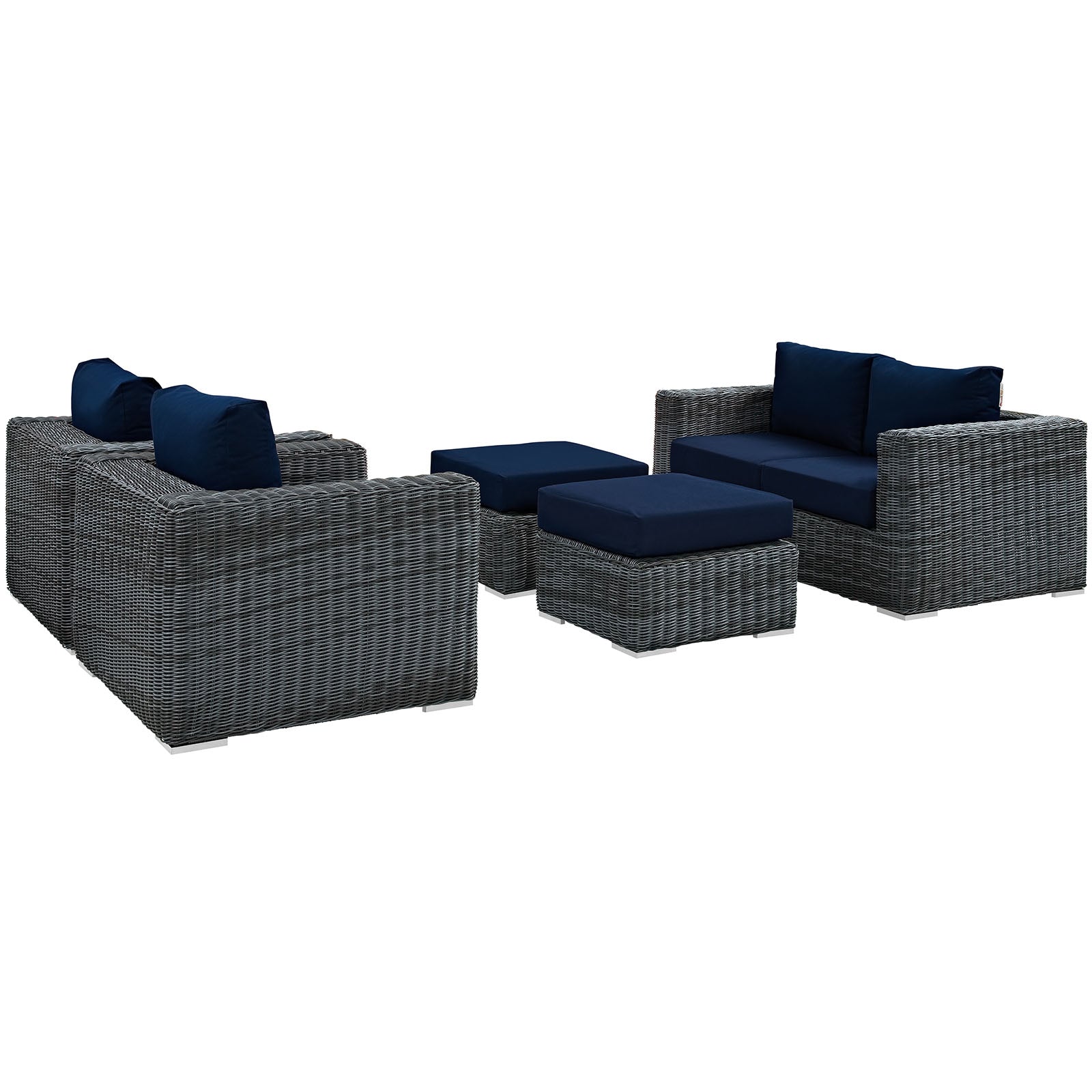 Summon 5 Piece Outdoor Patio Sunbrella¨ Sectional Set by Modway