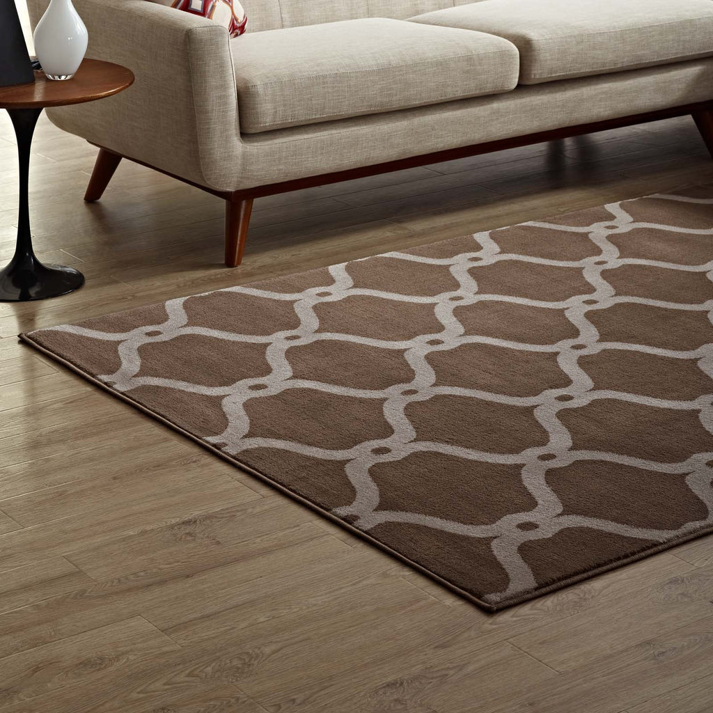 Beltara Chain Link Transitional Trellis 8x10 Area Rug by Modway