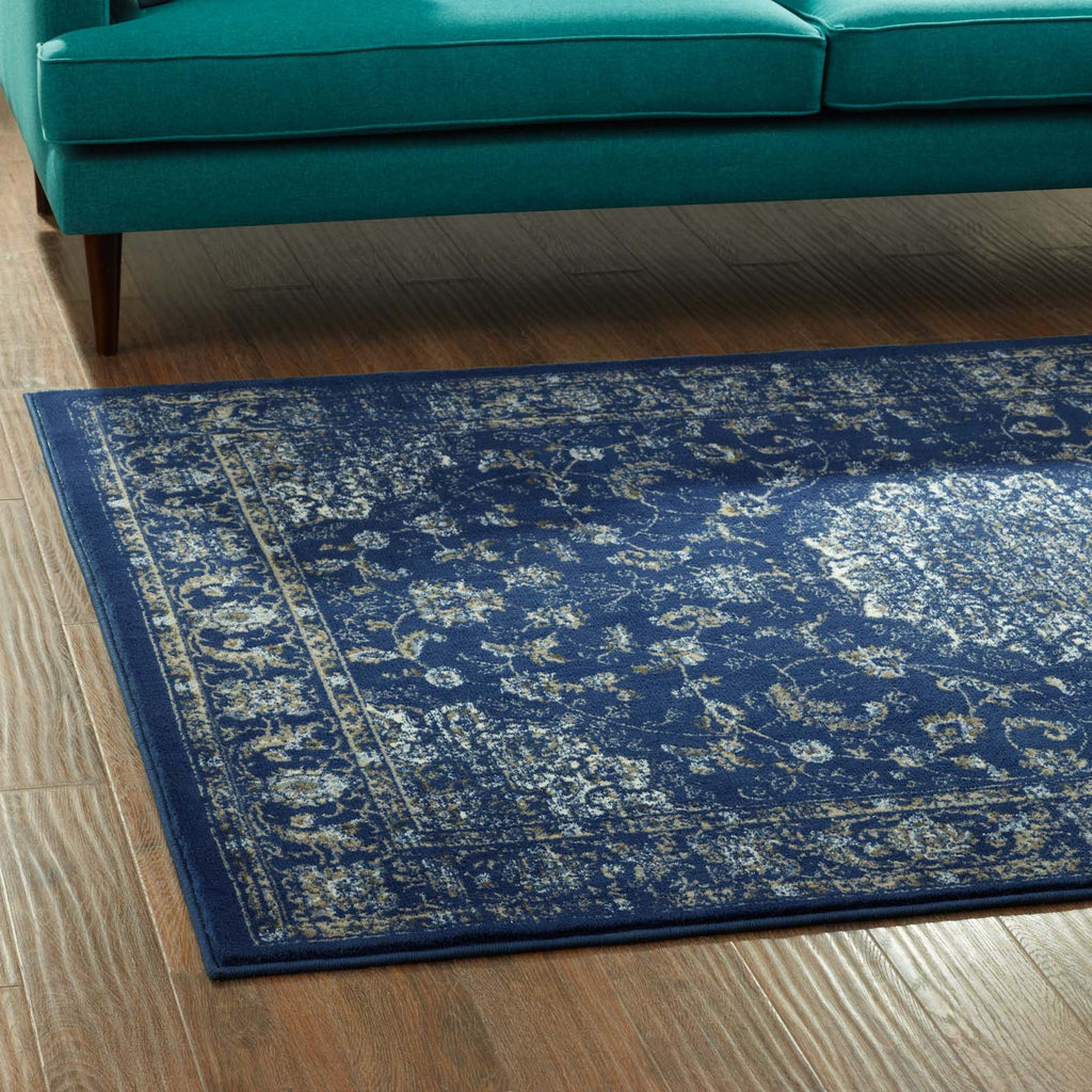 Lilja Distressed Vintage Medallion 5x8 Area Rug by Modway