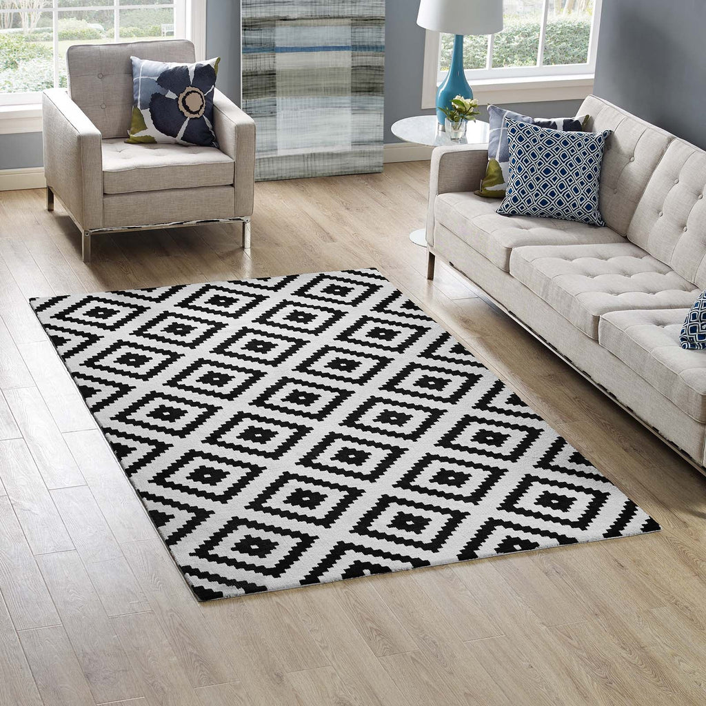 Alika Abstract Diamond Trellis 5x8 Area Rug by Modway