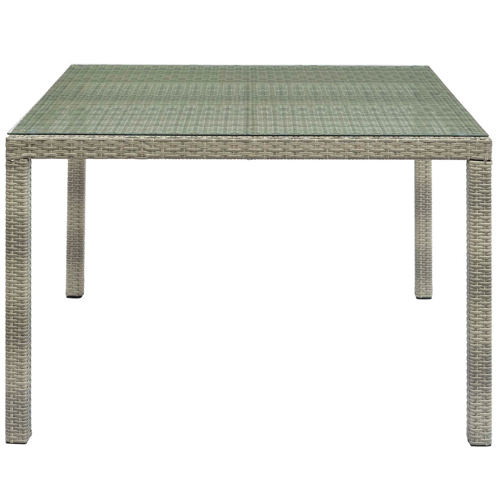 Conduit 47" Square Outdoor Patio Wicker Rattan Table by Modway