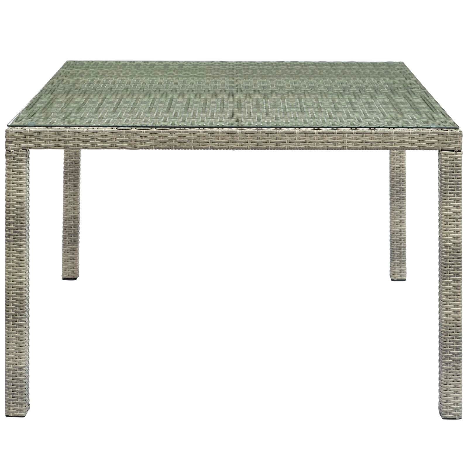 Conduit 47" Square Outdoor Patio Wicker Rattan Table by Modway