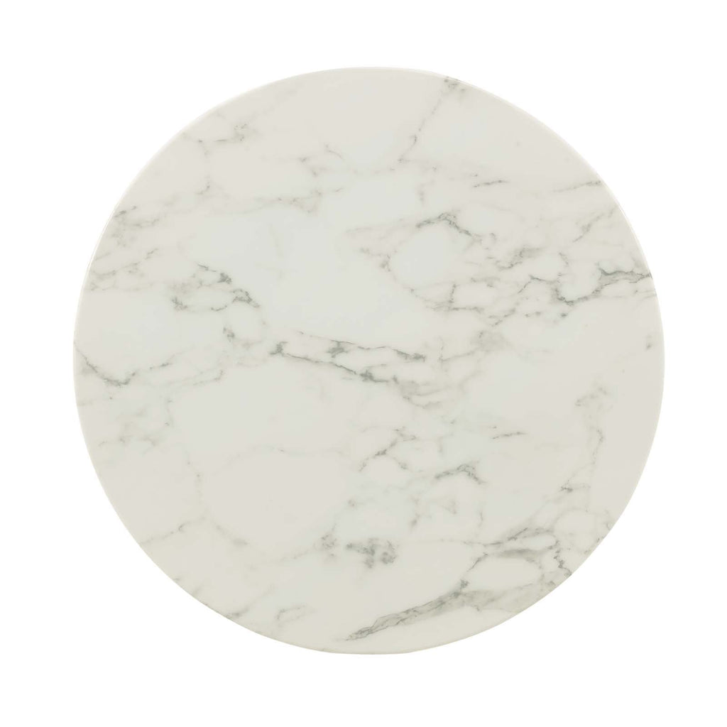 Lippa 28" Round Faux Marble Bar Table by Modway