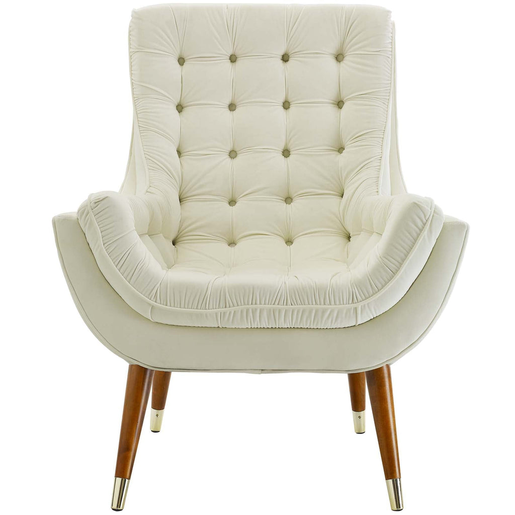 Suggest Button Tufted Performance Velvet Lounge Chair by Modway