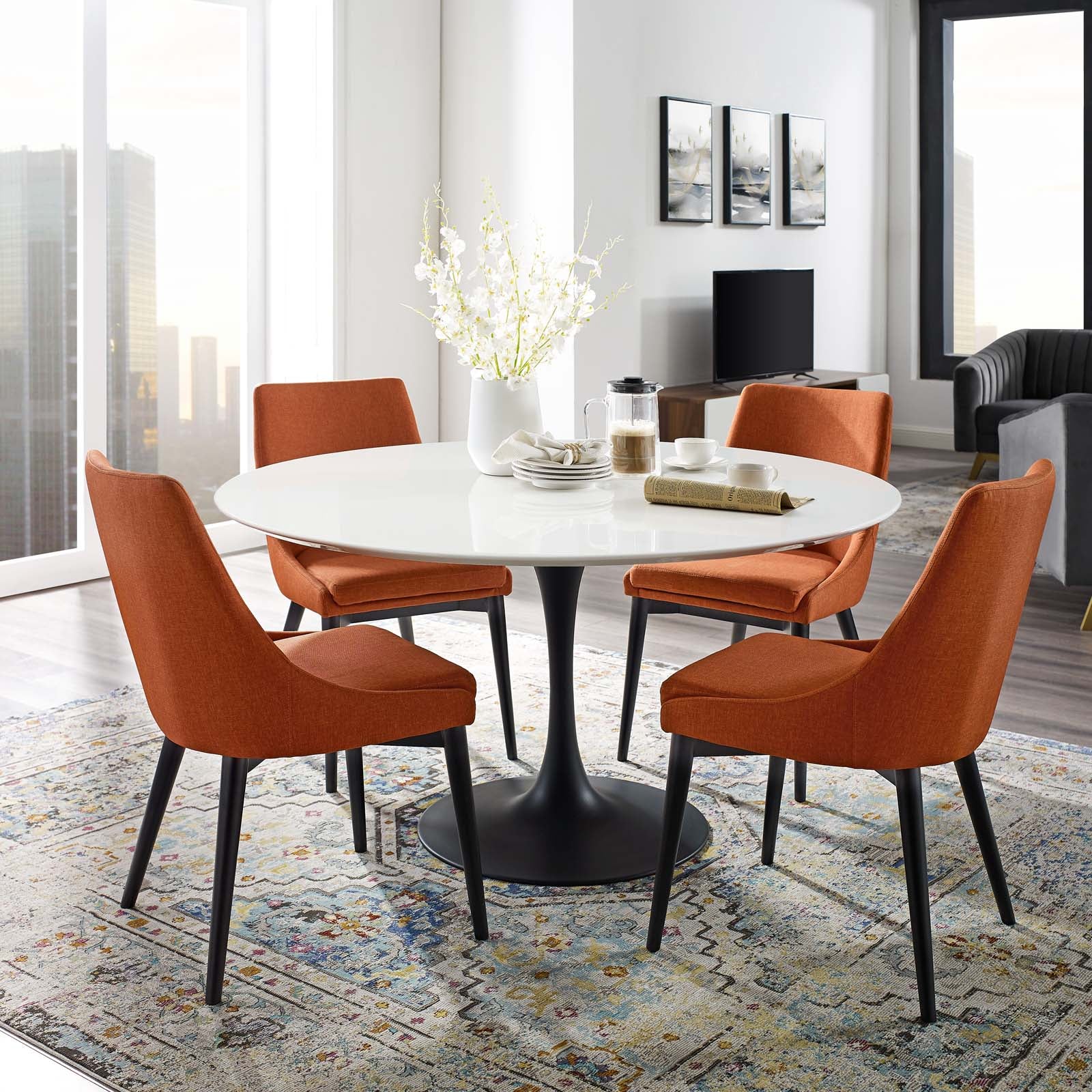 Lippa 54" Round Wood Dining Table by Modway