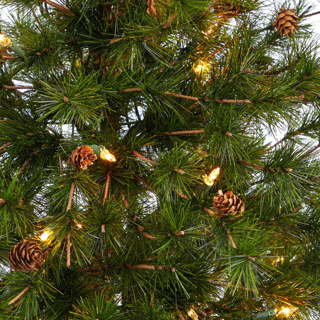 44' Colorado Mountain Pine Artificial Christmas Tree w/ 50 Clear Lights