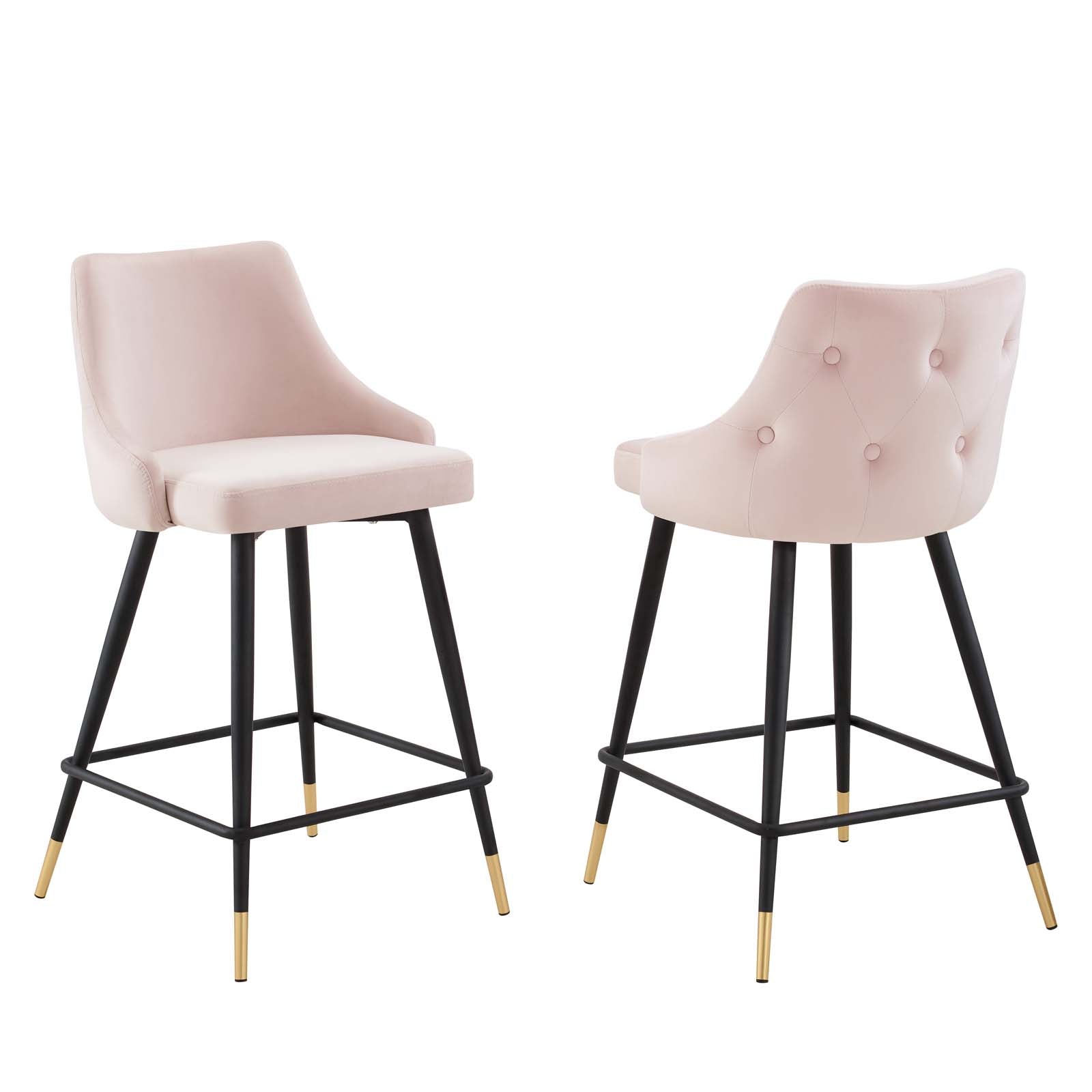 Adorn Performance Velvet Counter Stool Set of 2 by Modway