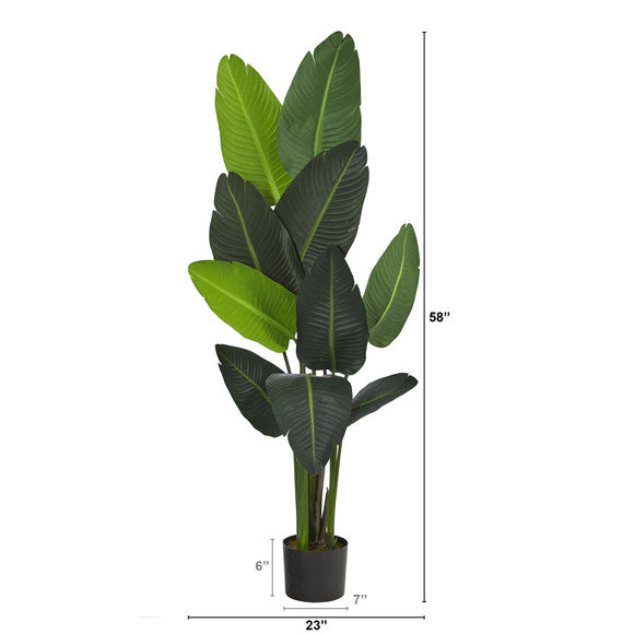 58" Traveler's Palm Artificial tree