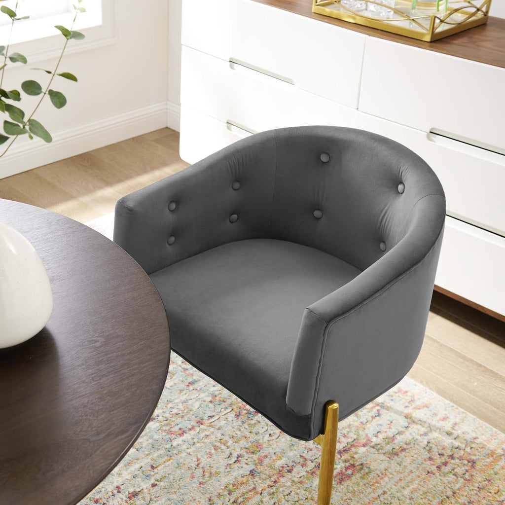 Savour Tufted Performance Velvet Accent Chairs Set of 2 by Modway