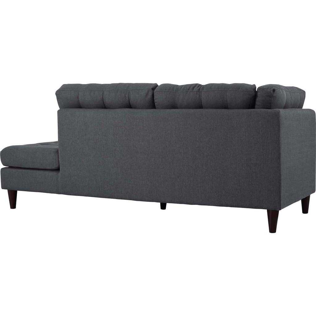 Empress Upholstered Fabric Right Facing Bumper by Modway